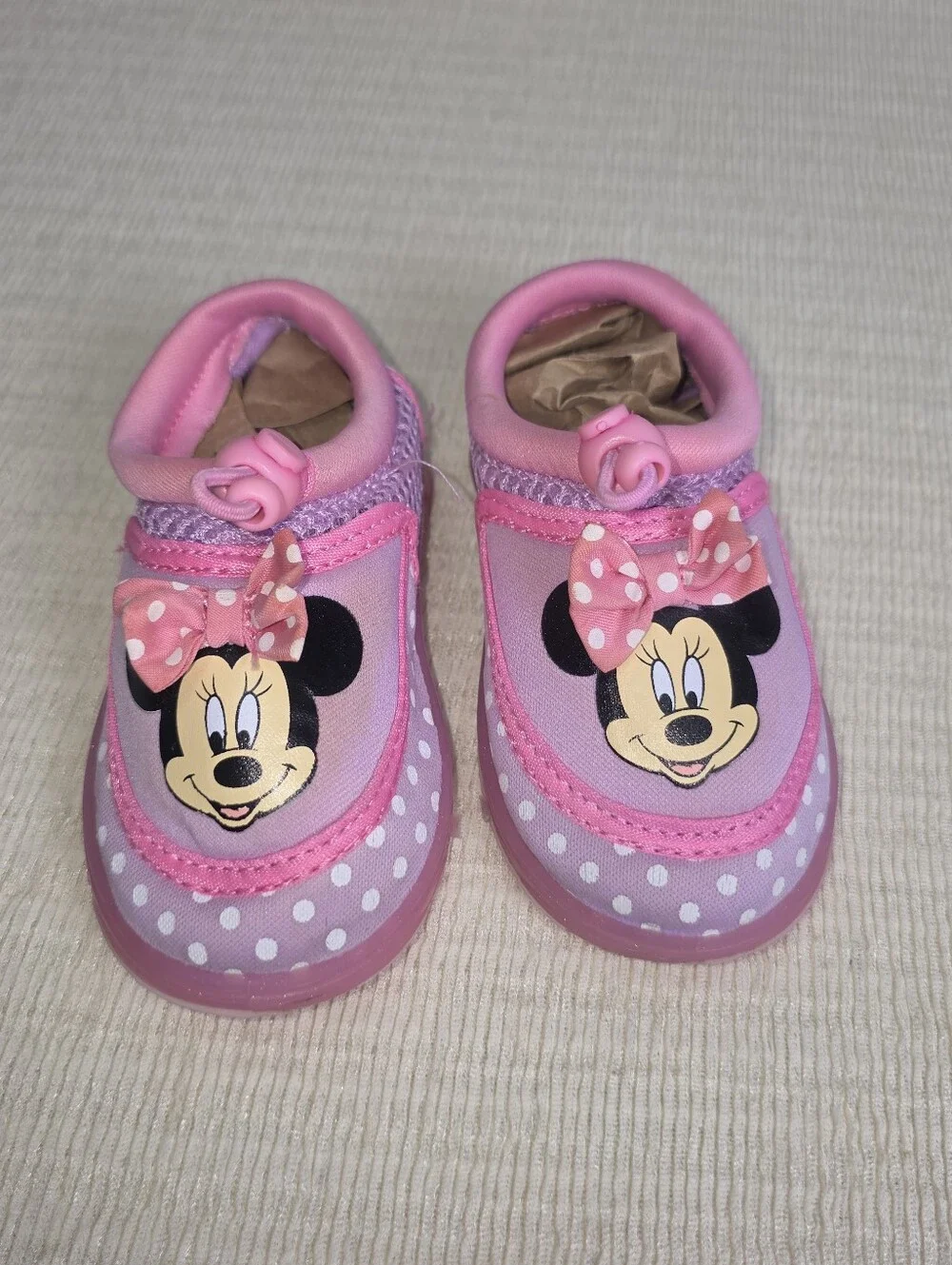 Disney Junior Minnie Mouse Water Shoes Aqua Beach Pool Toddler Size S 5 6 Pink